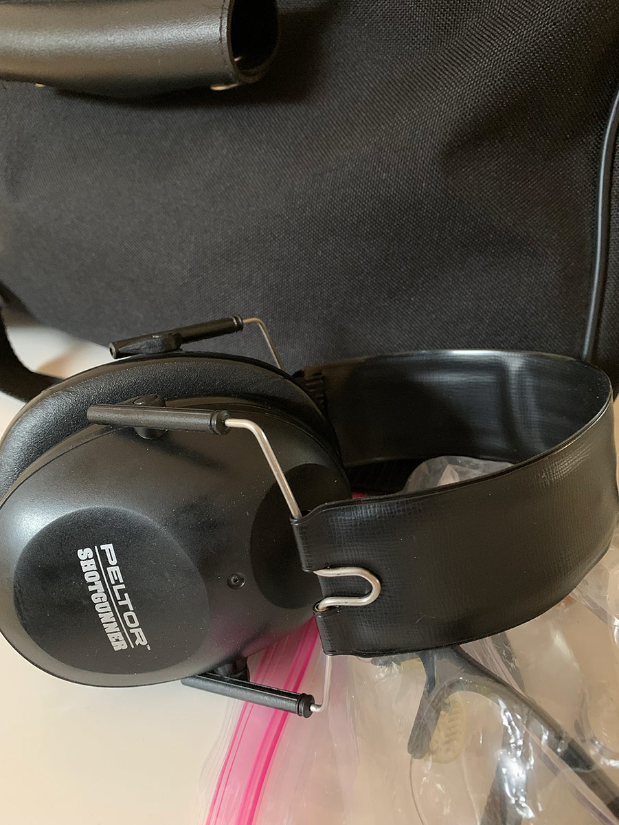My simple earmuffs in my range bag